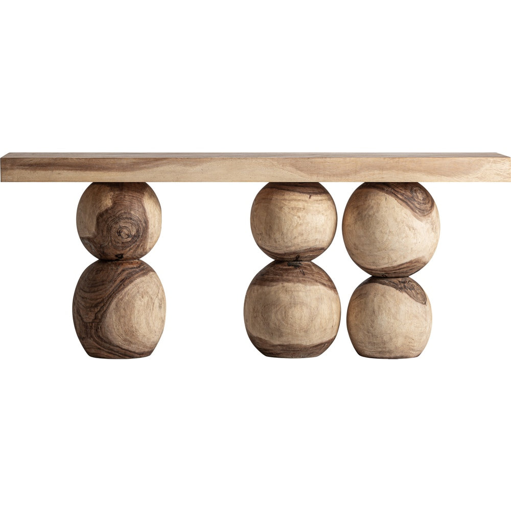 Consolle Mediterranean Luxury in legno di suar scultoreo