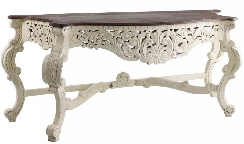 Consolle provenzale teak intagliato