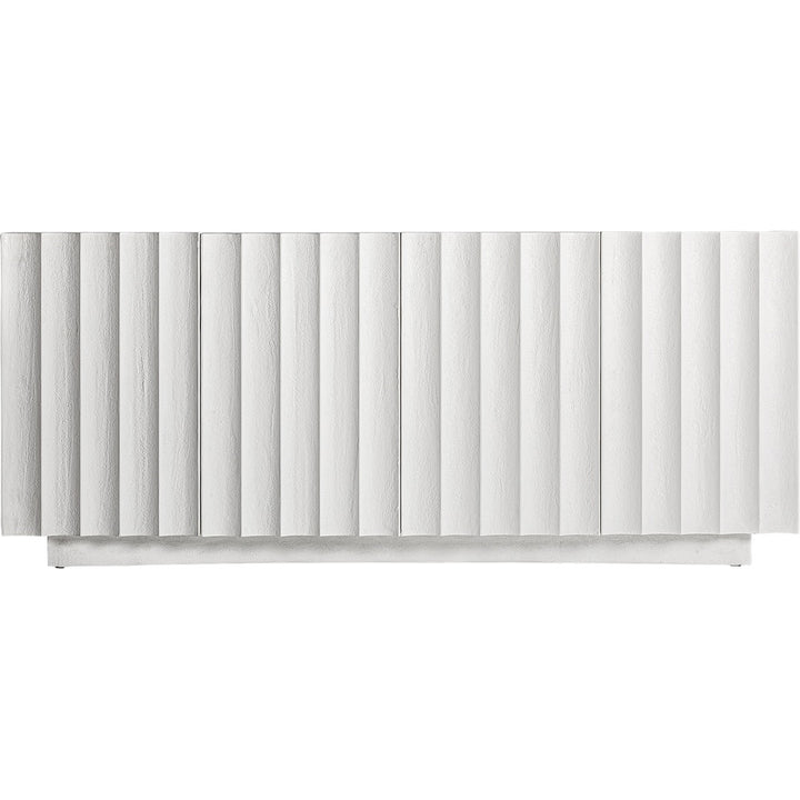 credenza moderna bianca effetto cemento per soggiorno contemporaneo
