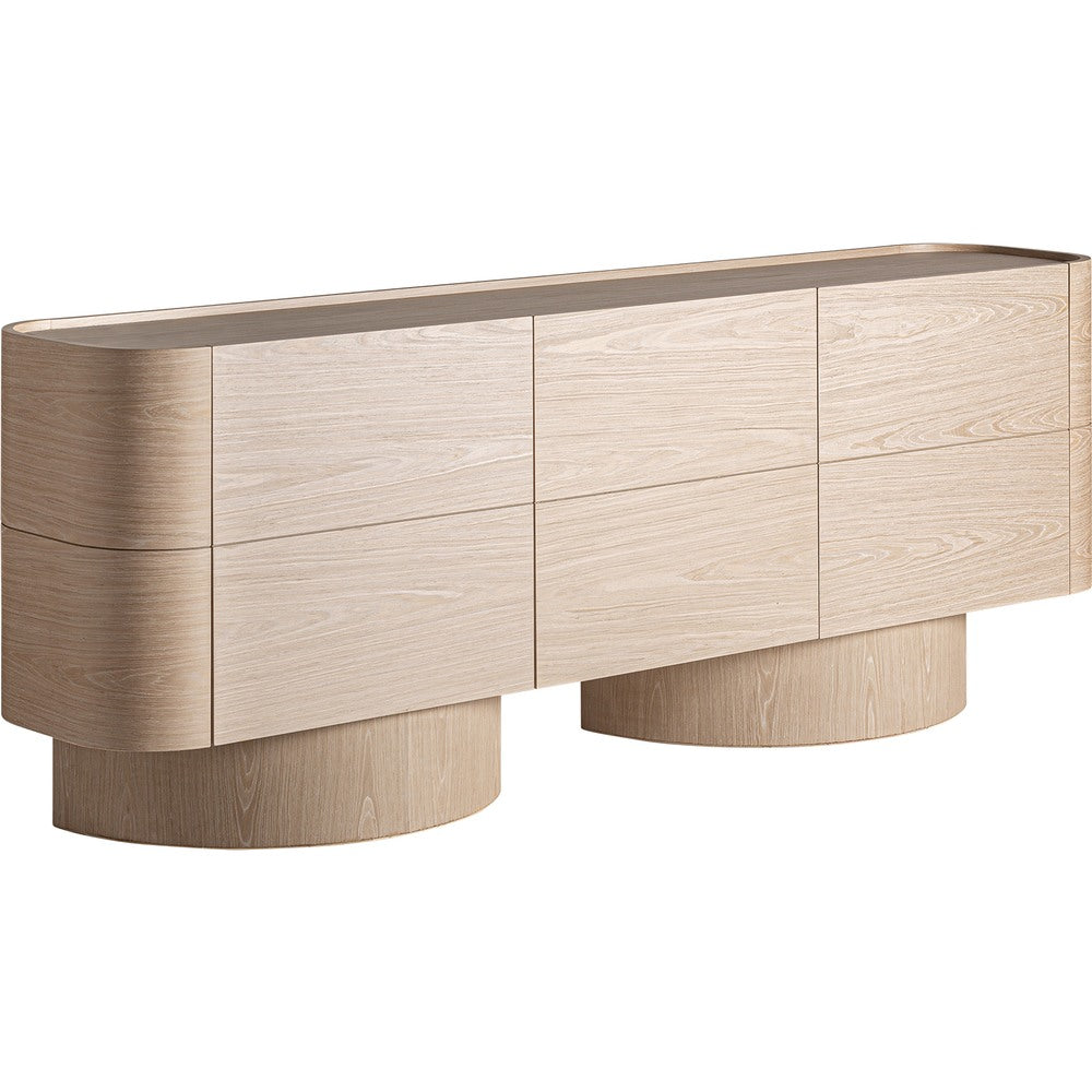 Credenza Moderna Rovere Chiaro Design