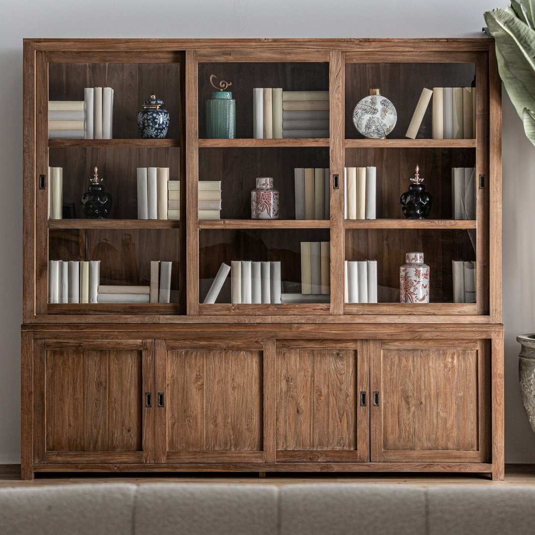 Libreria vetrina country chic