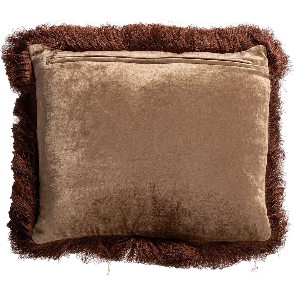 Cuscino chic Zaid velluto beige design elegante di lusso
