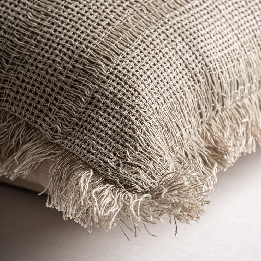 Cuscino etnico chic lino sabbia design di lusso