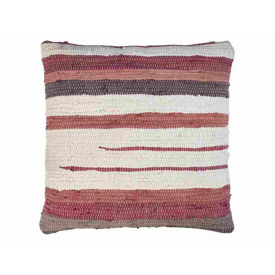 Cuscino righe bianco rosso 80x80