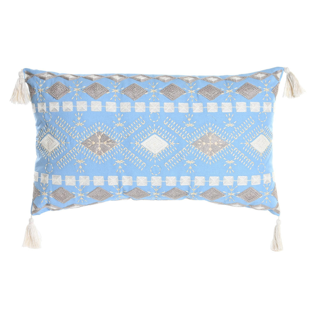 Cuscino bohemian azzurro beige