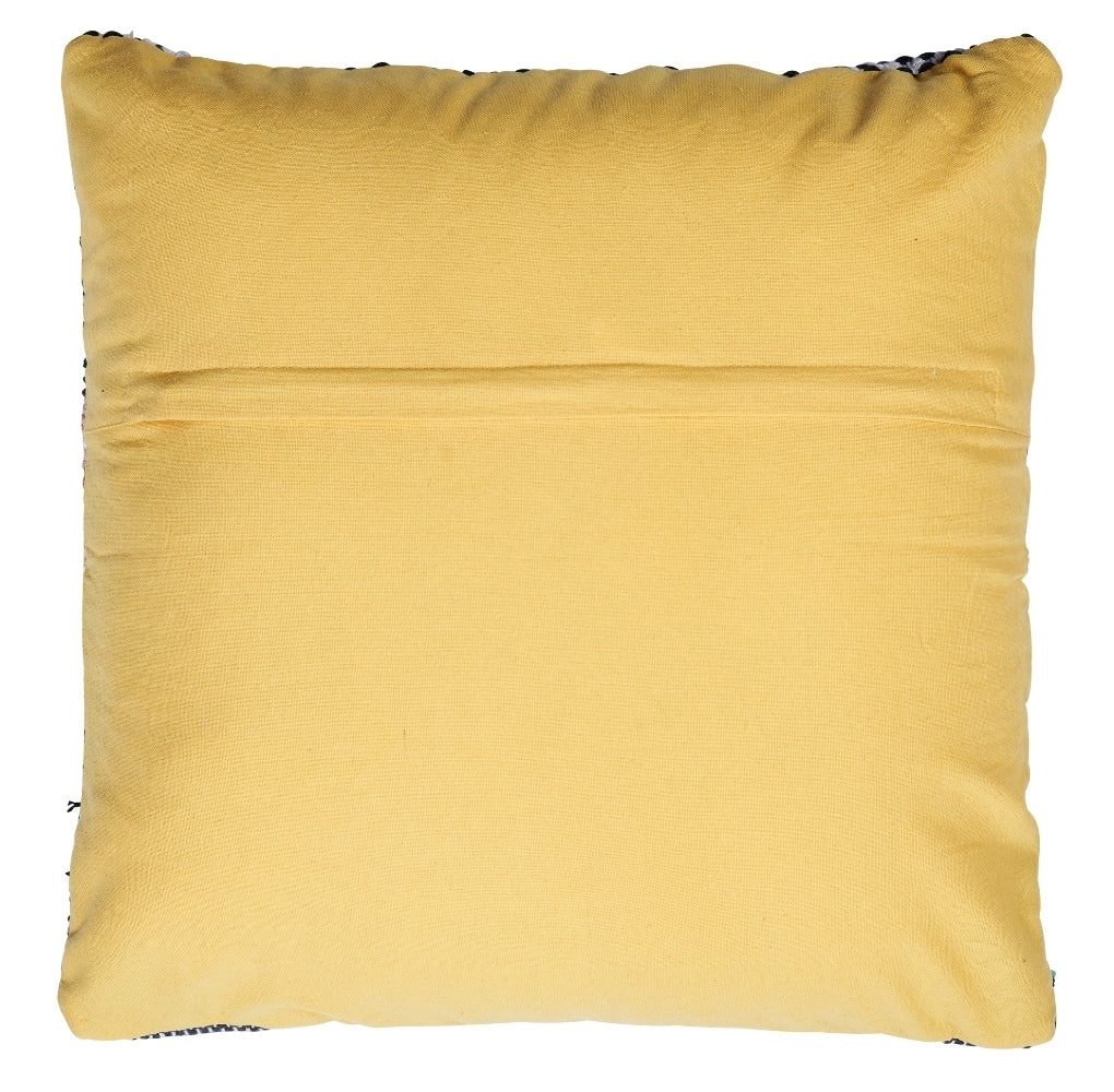 Cuscino cotone riga gialla 45x45