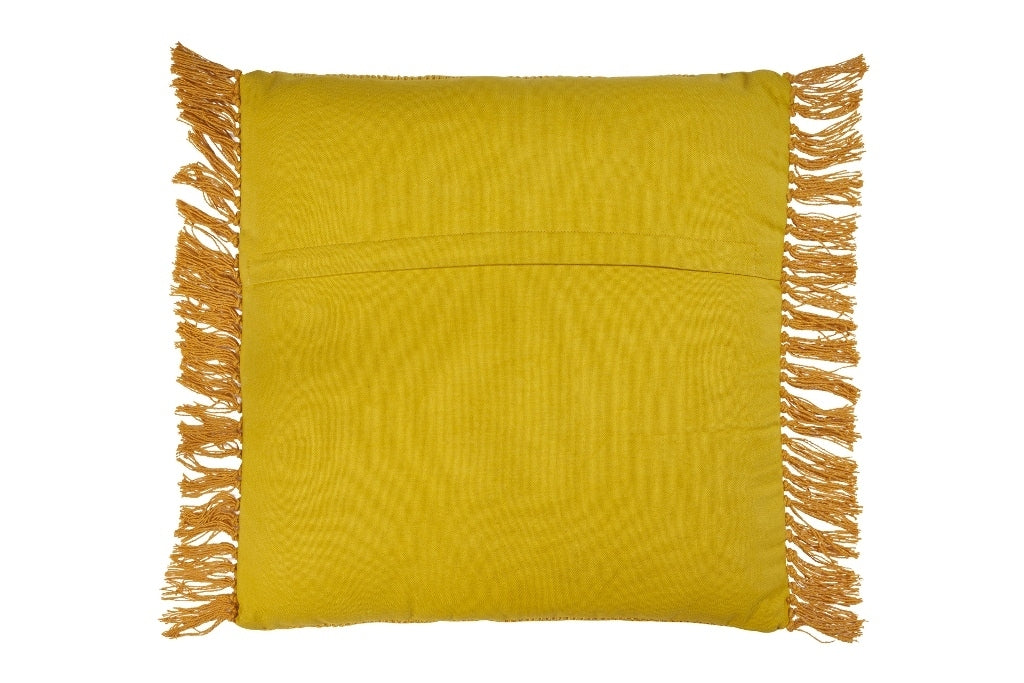 Cuscino frange giallo 45x45