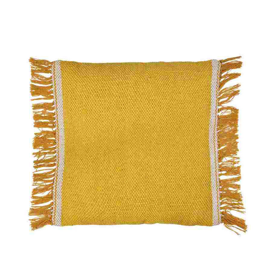 Cuscino frange giallo 45x45