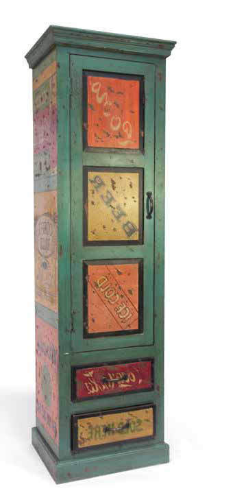 Armadietto vintage dipinto