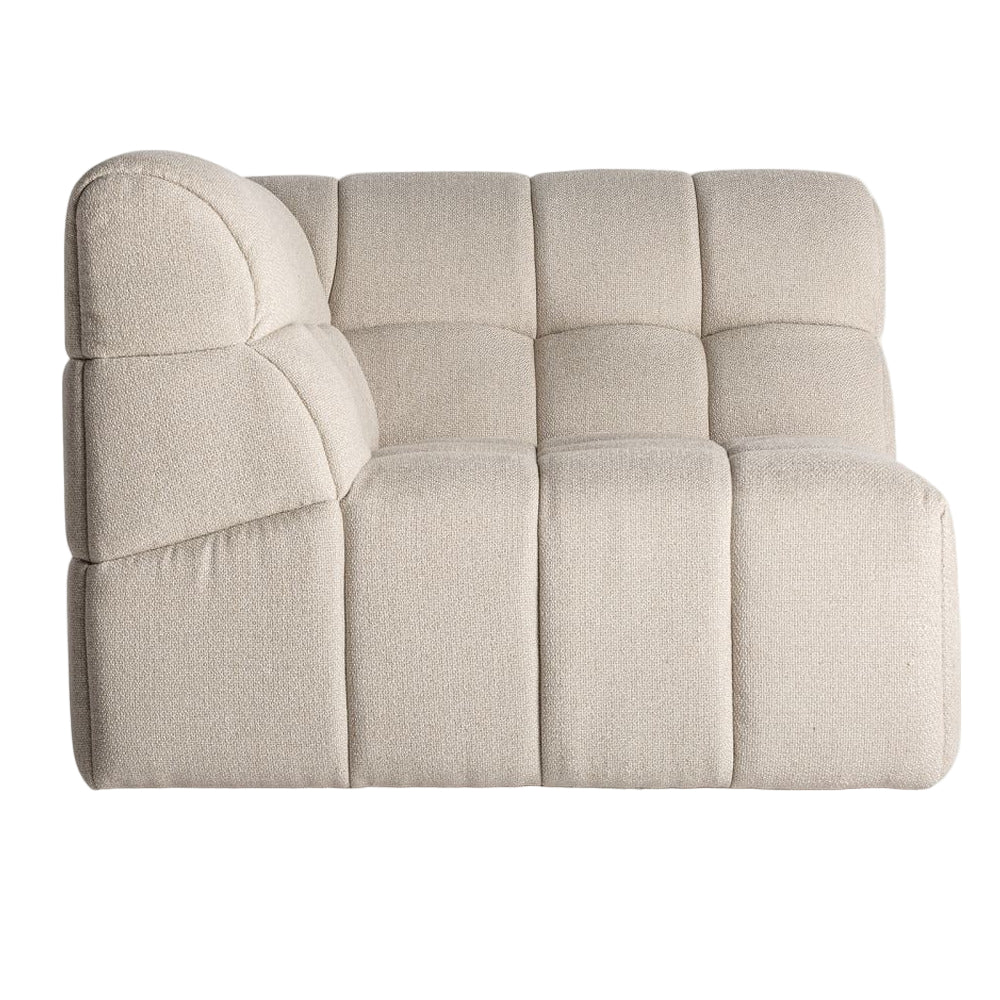 Modulo divano angolare contemporaneo bianco sporco