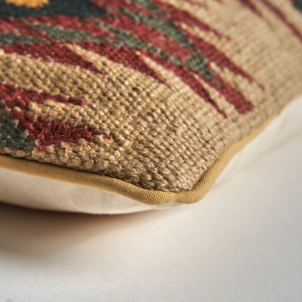 Cuscino etnico chic kilim juta design di lusso