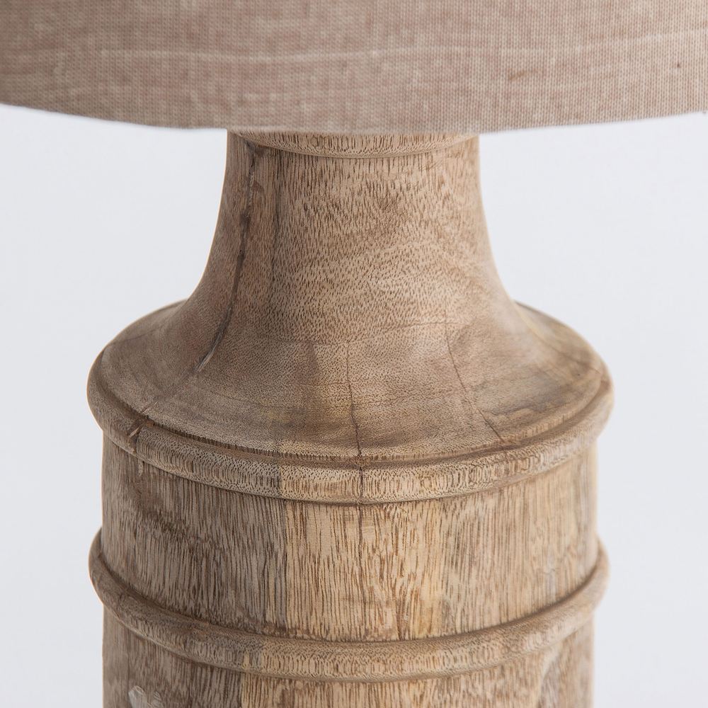 Lampada in legno etnica