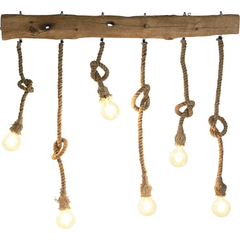 Lampadario stile marinaro in ambiente naturale elegante