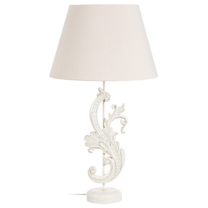 Lampada bianca anticata provenzale