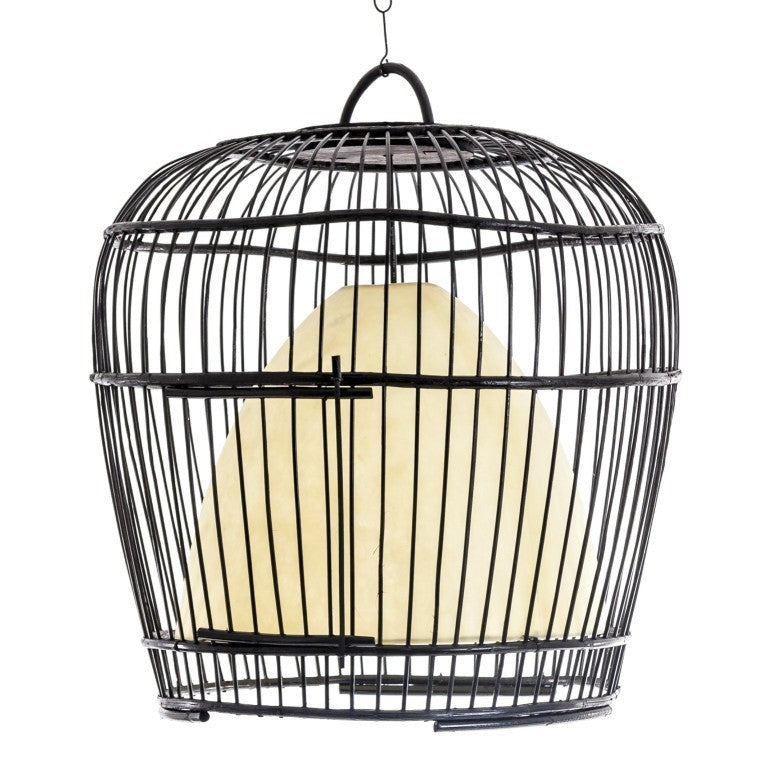 Lampadario nero bambù