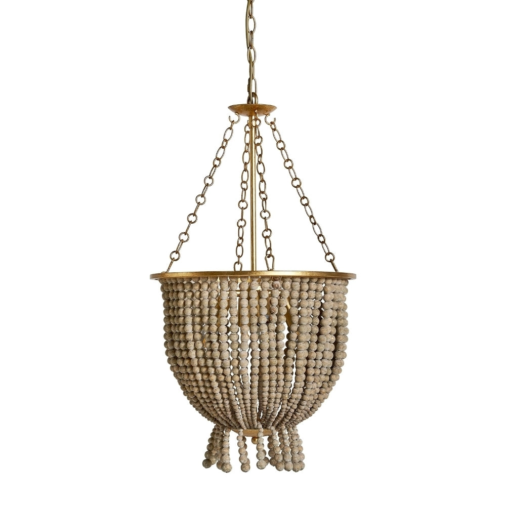 Lampadario boho chic legno