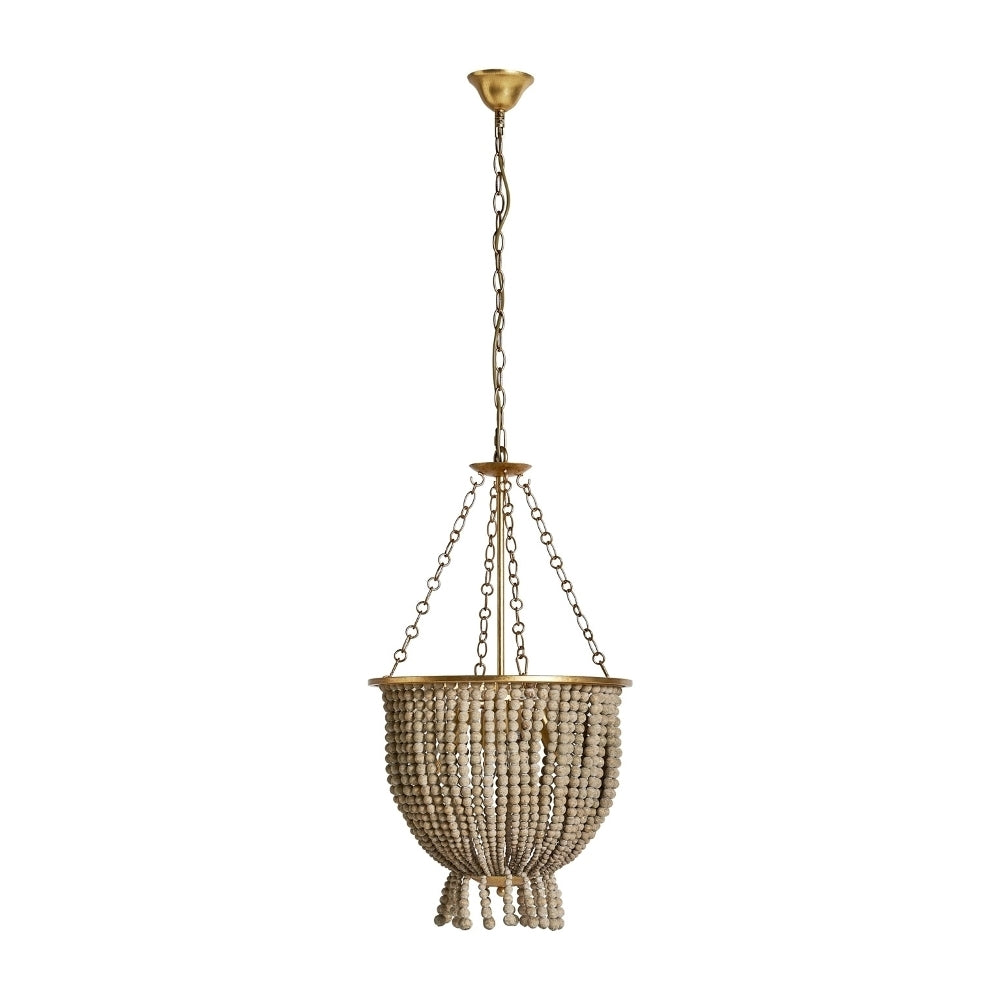 Lampadario boho chic legno