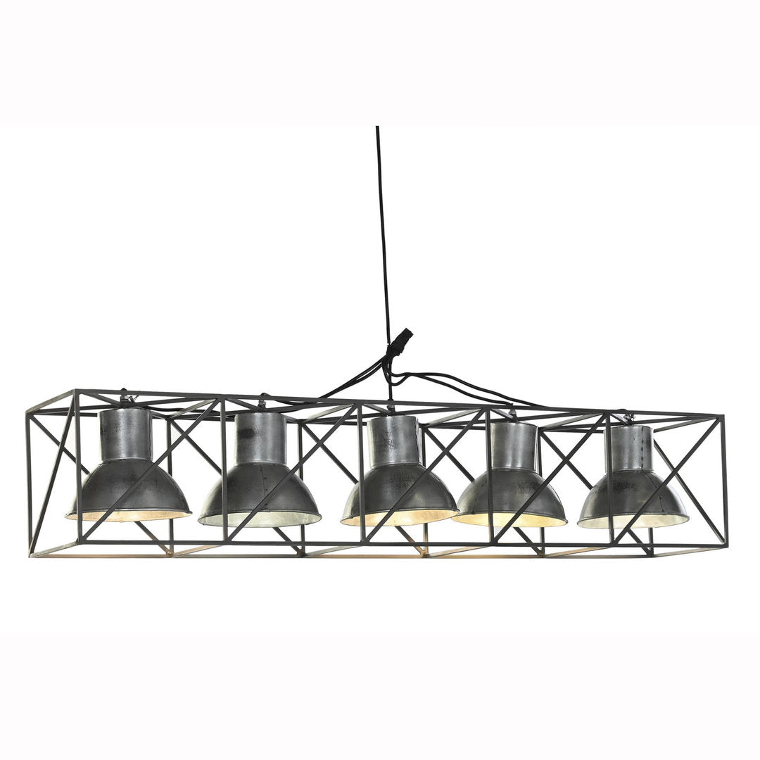 Lampadario industrial rettangolare