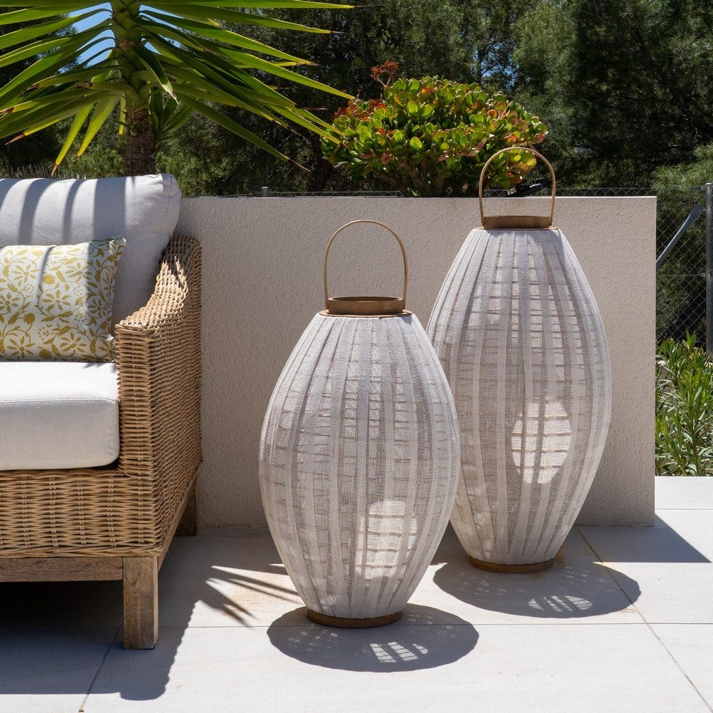 Lanterna shabby chic bamboo