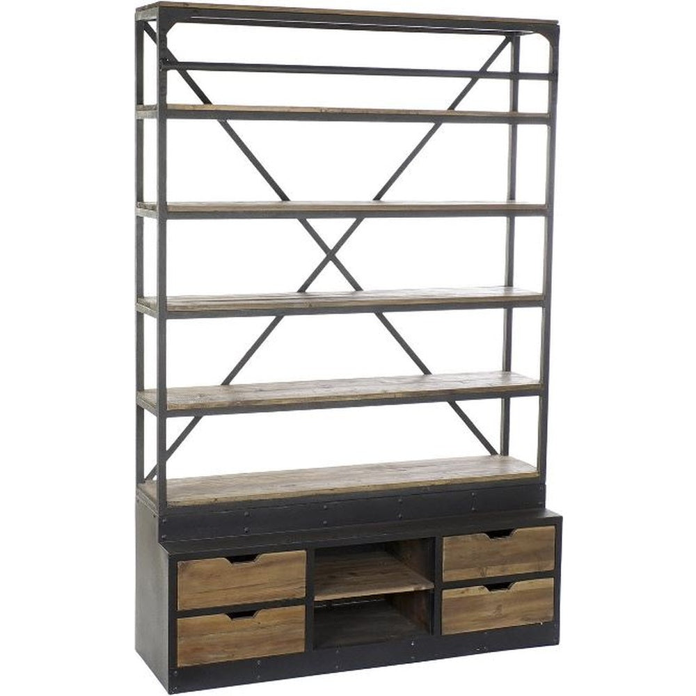 Libreria industrial con scala