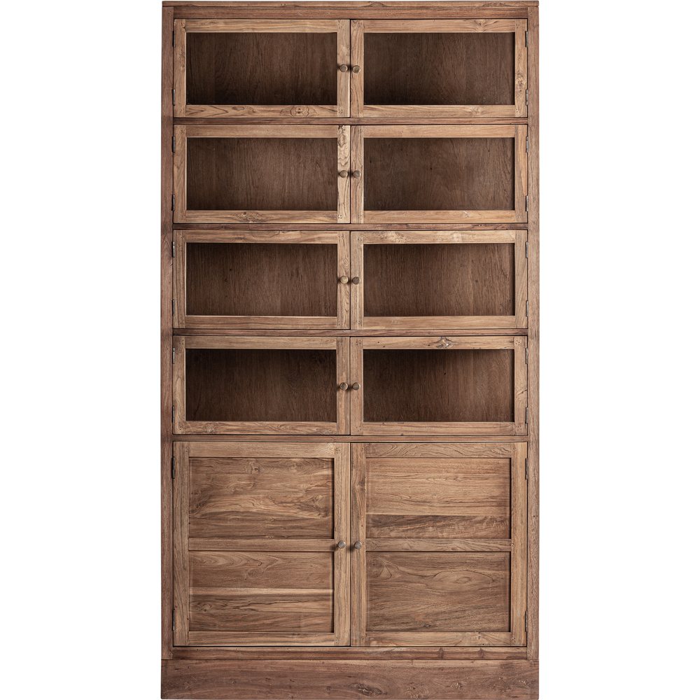 vetrina coloniale elegante in legno massello marrone Helmod di Vical