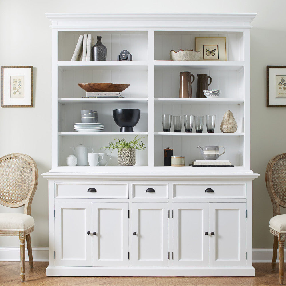 Grande libreria provenzale bianca chic