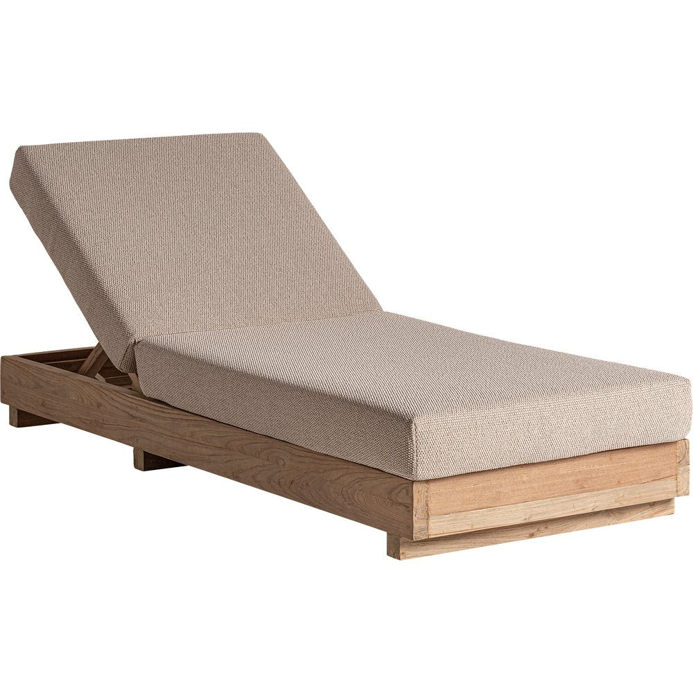 Lettino outdoor teak design lusso Beige Horizon Pure