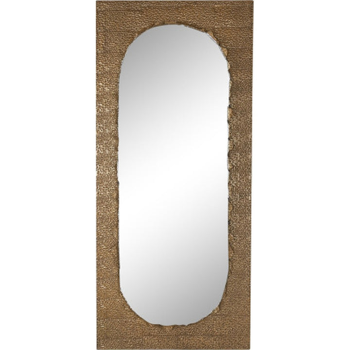 Specchio dorato di design in ambiente moderno elegante