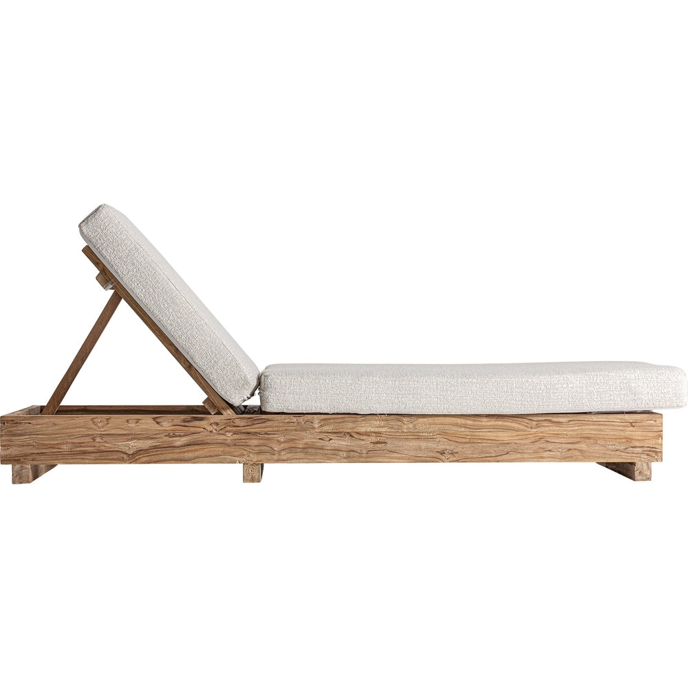 Lettino prendisole teak design Bianco Horizon Pure
