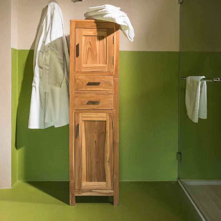 Arredo bagno naturale chic in legno di teak