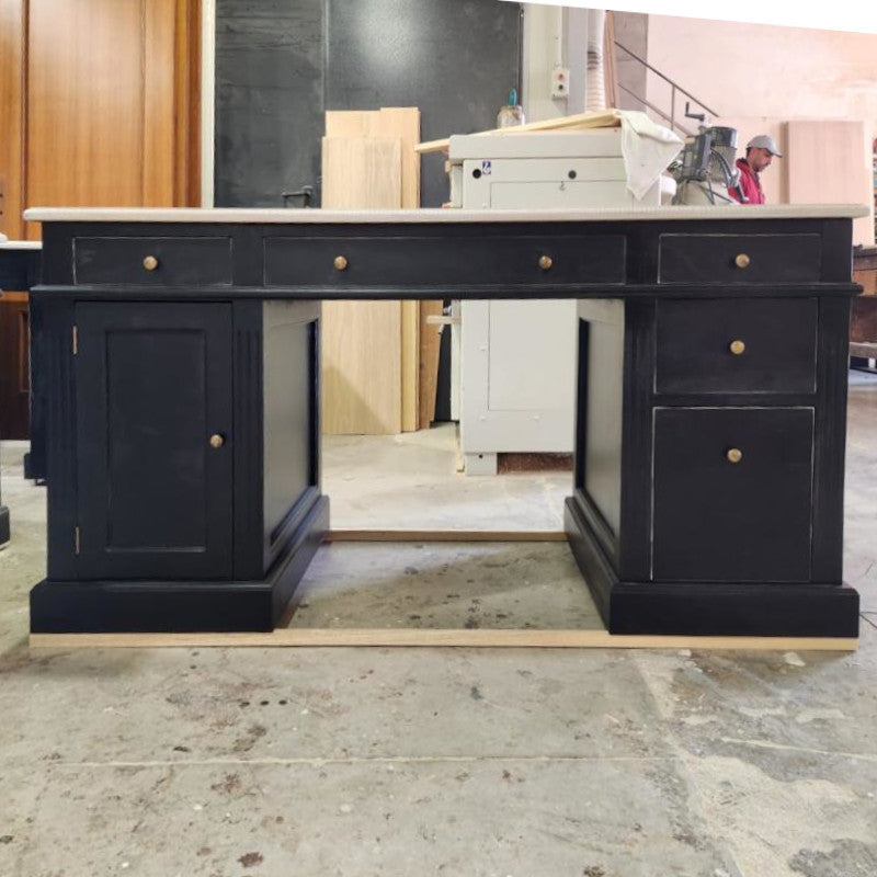 Scrivania vintage shabby noir