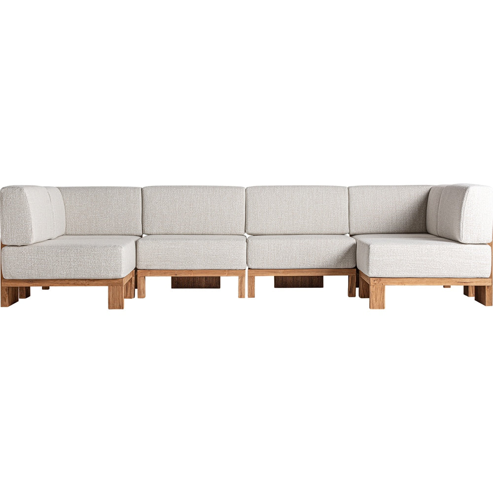 Modulo centrale divano outdoor teak lusso Block