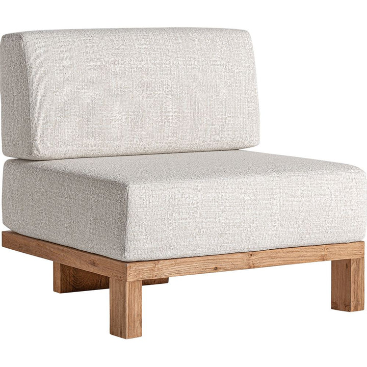 Modulo centrale in teak riciclato design outdoor di lusso