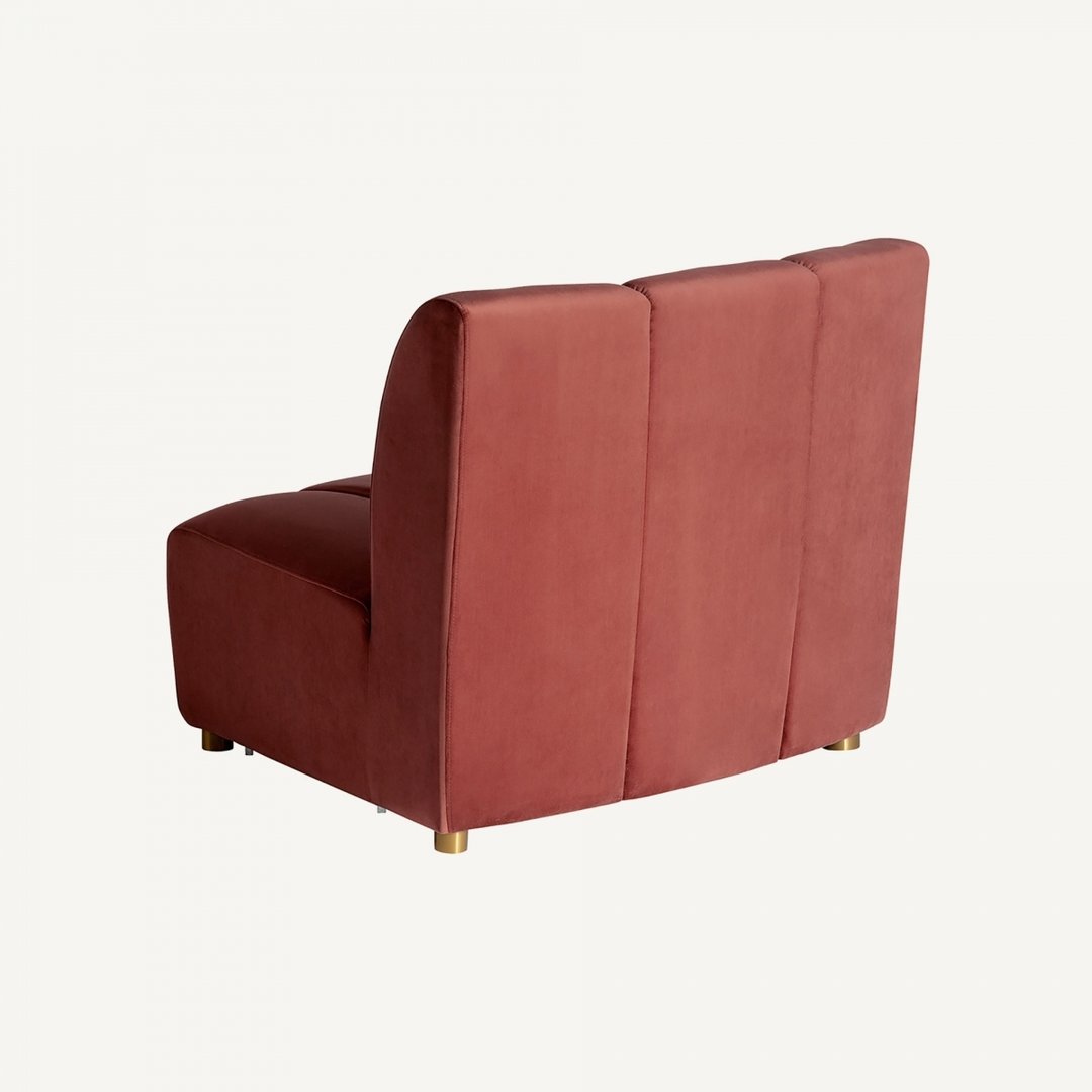 Modulo divano art decò corallo