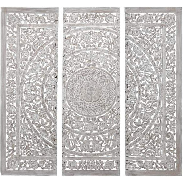 Testata shabby chic in legno massello bianco anticato