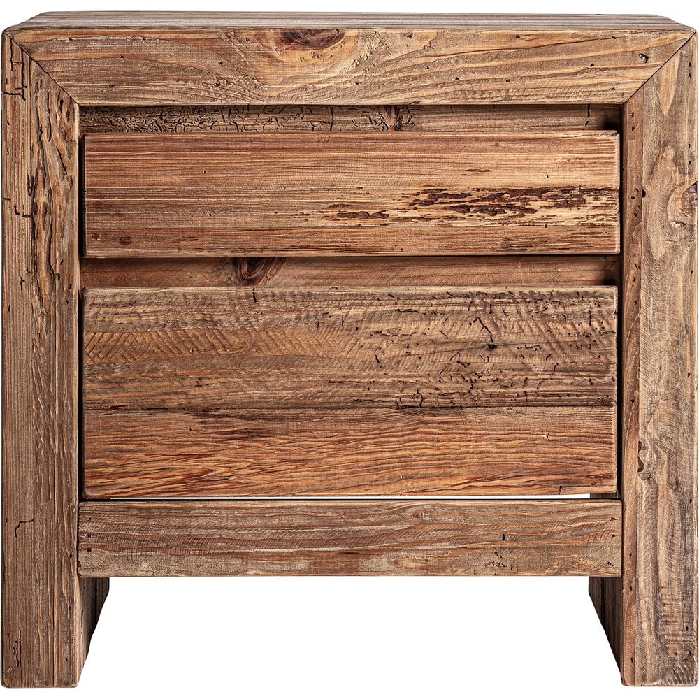 Comodino Natural Chic in Pino Riciclato