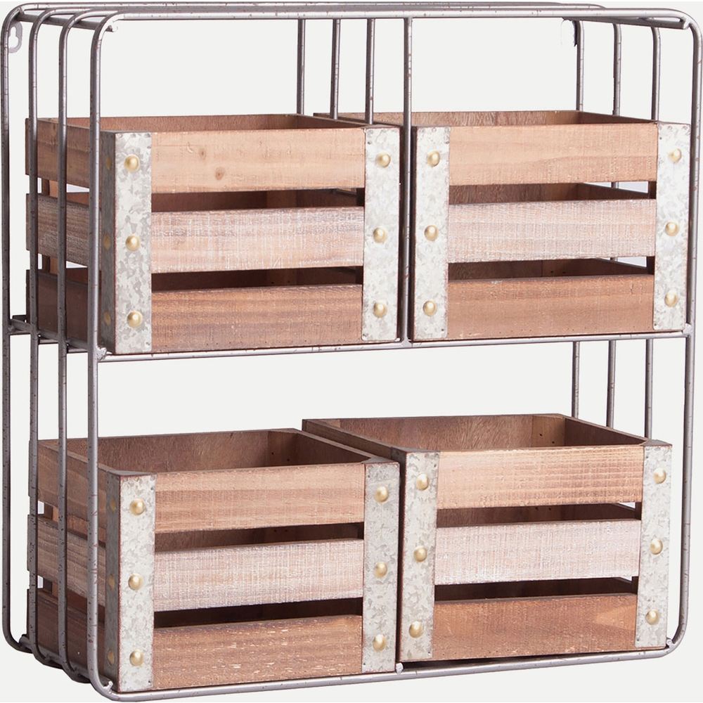 Scaffale muro industrial cassetti