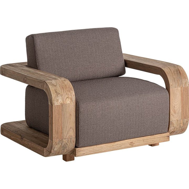 Poltrona outdoor di lusso in teak riciclato Embrace