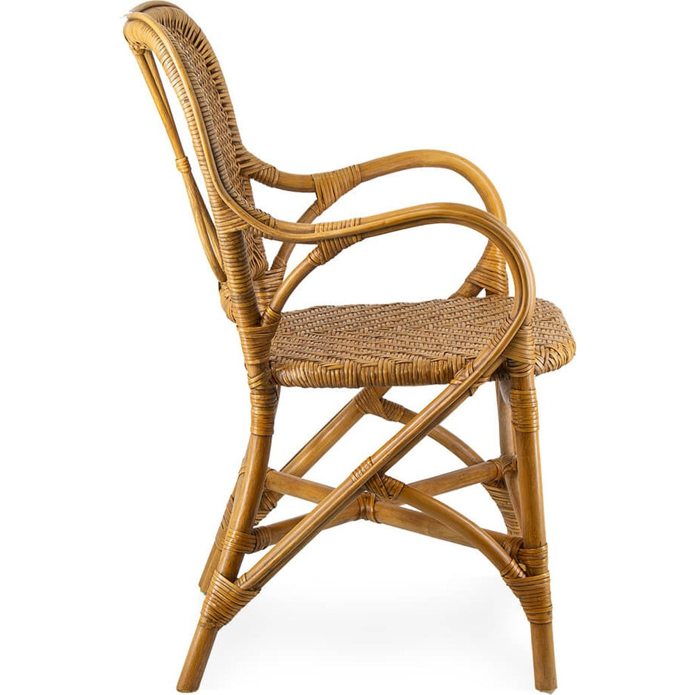 Poltrona con braccioli neo coloniale