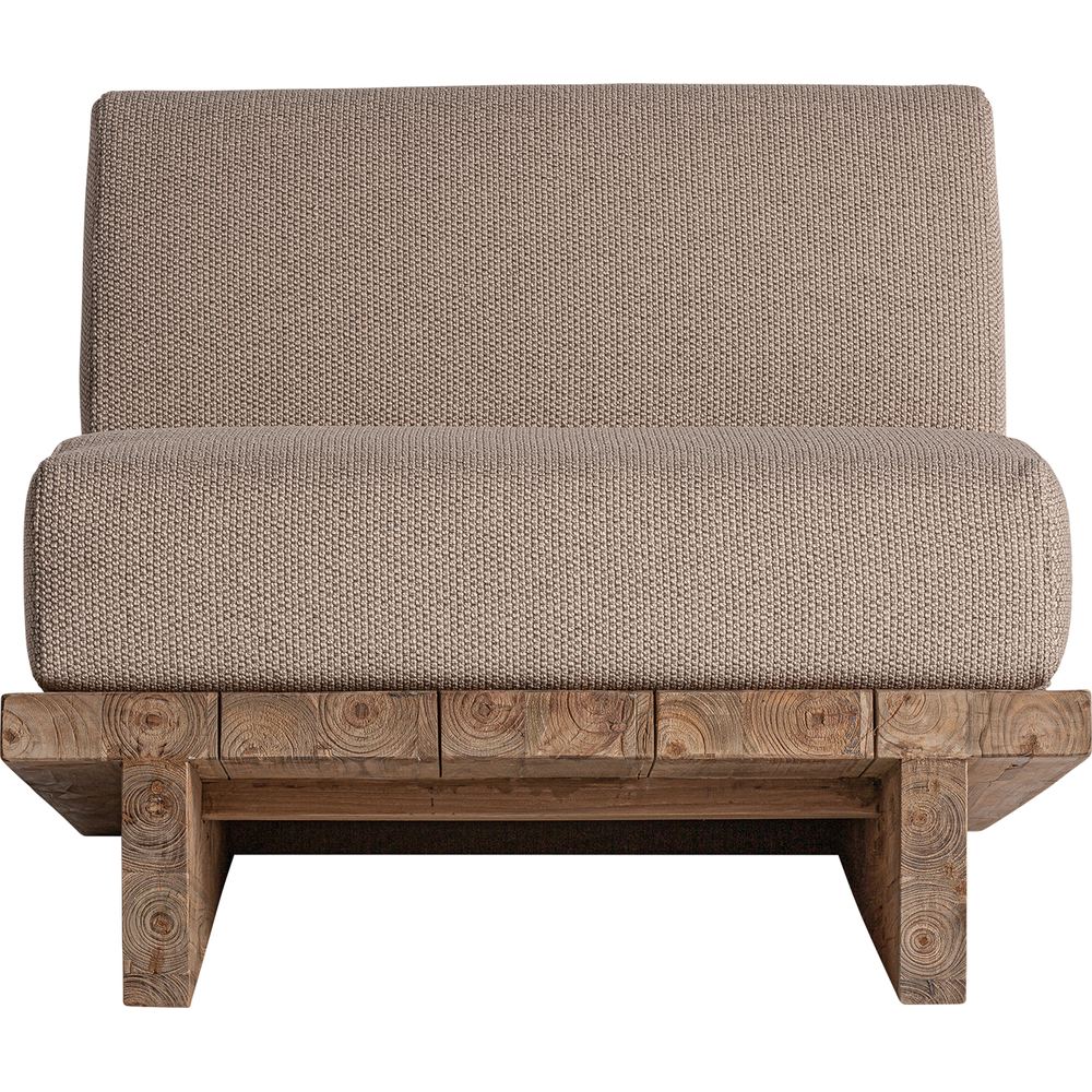 Poltrona outdoor di lusso in teak riciclato design Horizon Pure