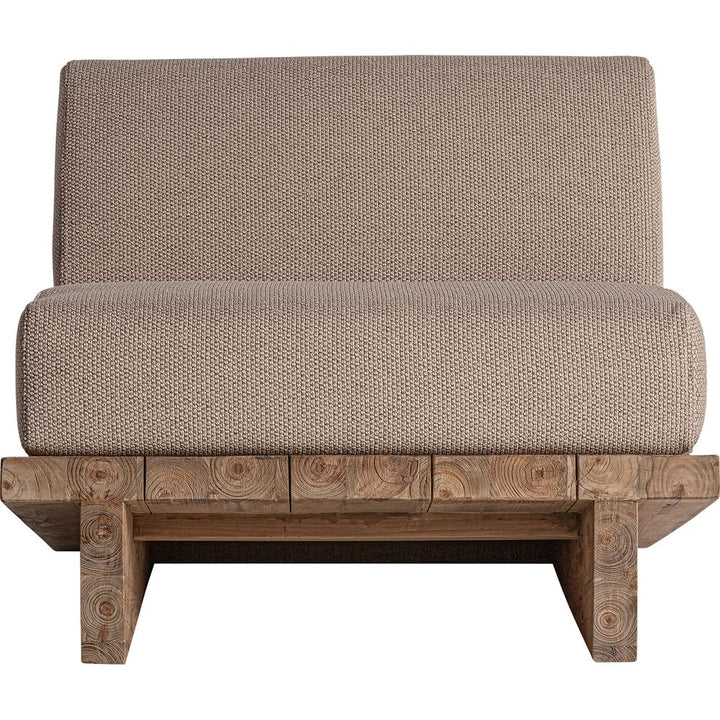 Poltrona outdoor di lusso in teak riciclato design Horizon Pure