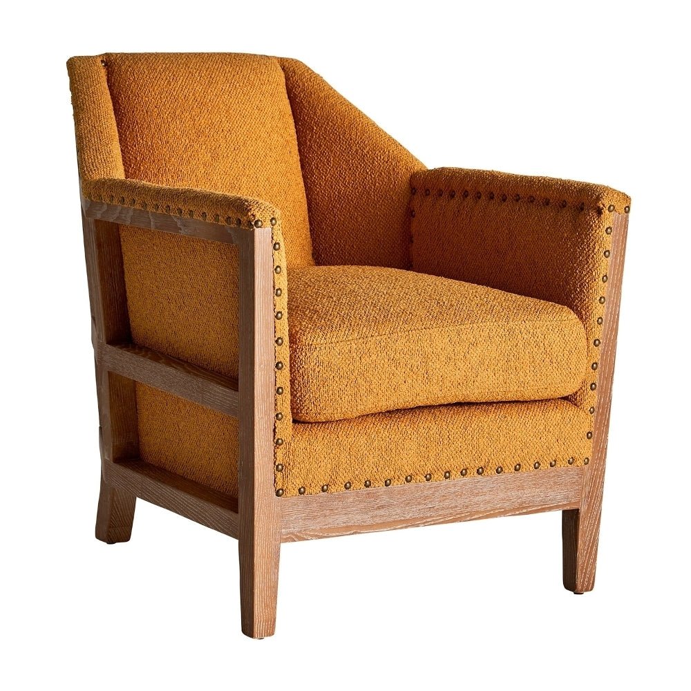 Poltrona stile coloniale ocra