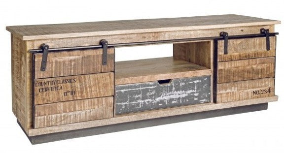 Porta tv industrial etnico