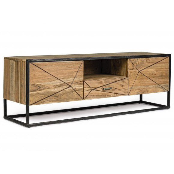 Porta tv new industrial naturale