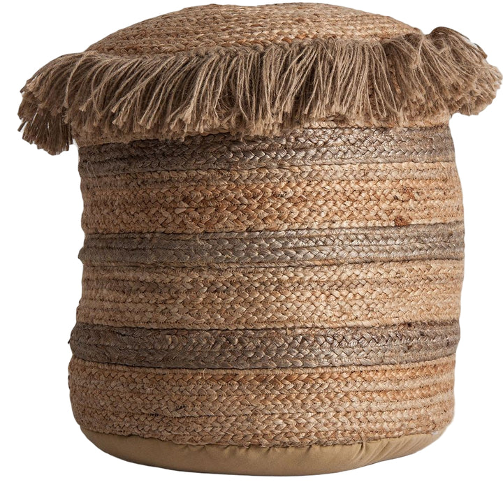 Complemento d’arredo in juta e cotone per ambienti etnici raffinati