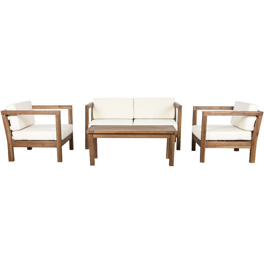 Salotto giardino in teak Set 4 pezzi