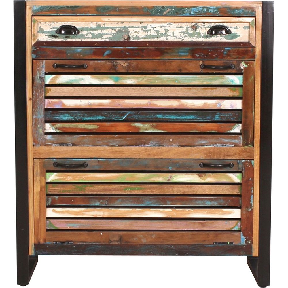 Scarpiera alta artigianale stile vintage industrial chic