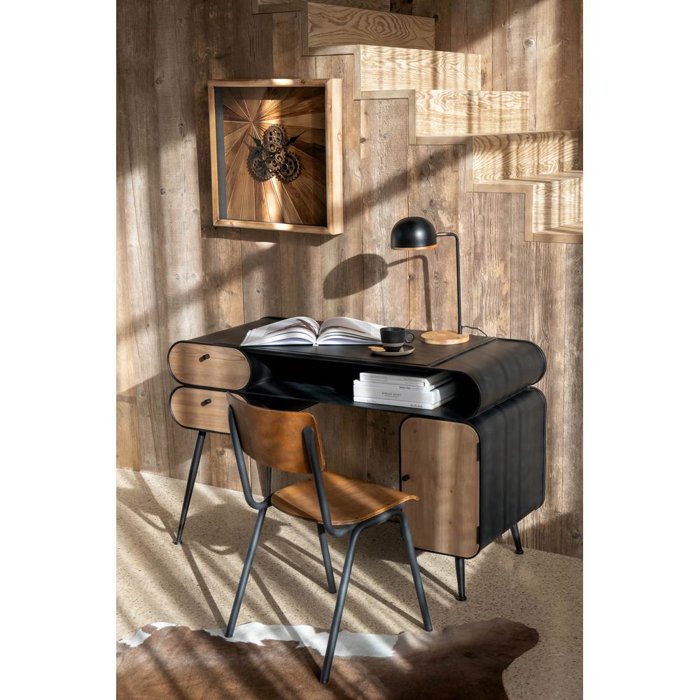 Scrivania con cassetti e ante