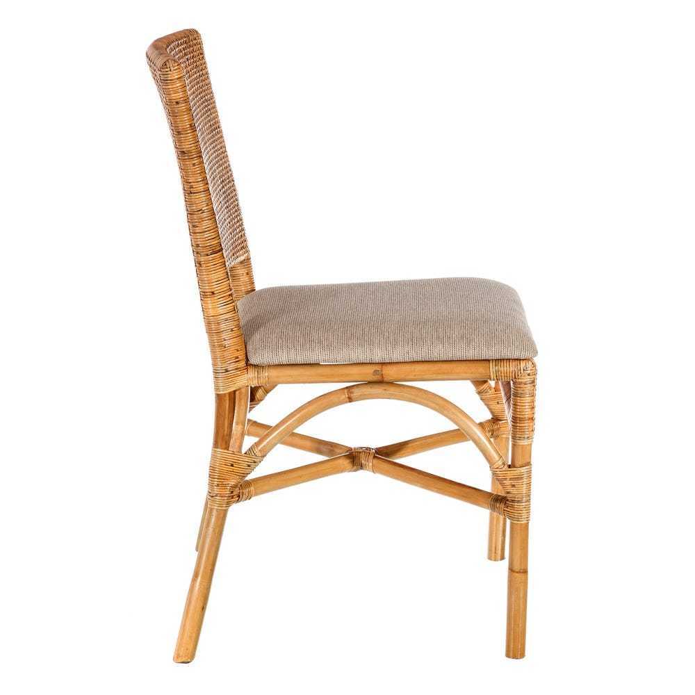 Sedia boho chic rattan naturale