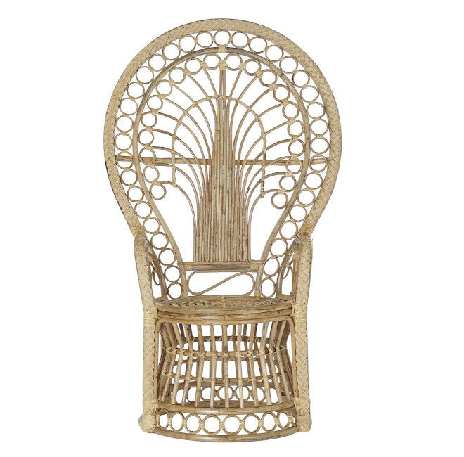 Sedia orientale rattan naturale